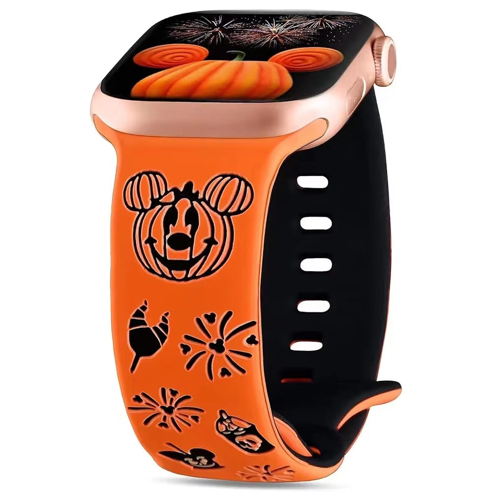 Silicone Halloween Band for Watch Series 10 42/46Mm 9 8 7 6 5 4 Se Ultra2 49Mm Cartoon Strap for Iwatch 41Mm 40 38Mm 44 45