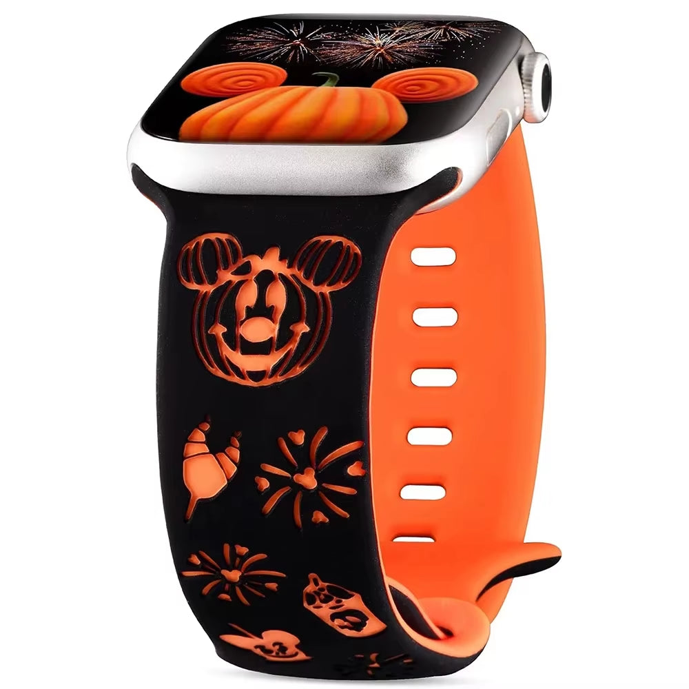 Silicone Halloween Band for Watch Series 10 42/46Mm 9 8 7 6 5 4 Se Ultra2 49Mm Cartoon Strap for Iwatch 41Mm 40 38Mm 44 45