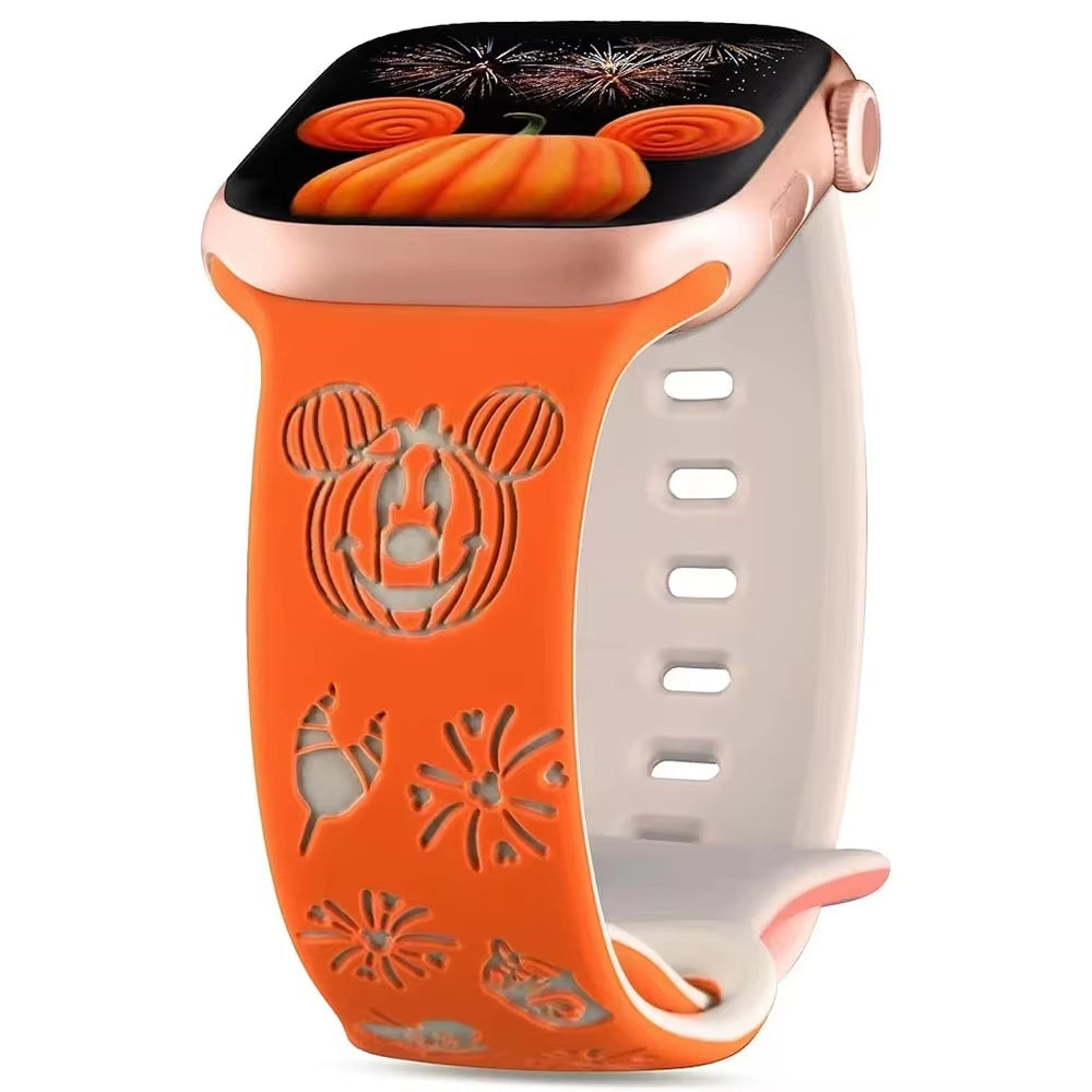 Silicone Halloween Band for Watch Series 10 42/46Mm 9 8 7 6 5 4 Se Ultra2 49Mm Cartoon Strap for Iwatch 41Mm 40 38Mm 44 45