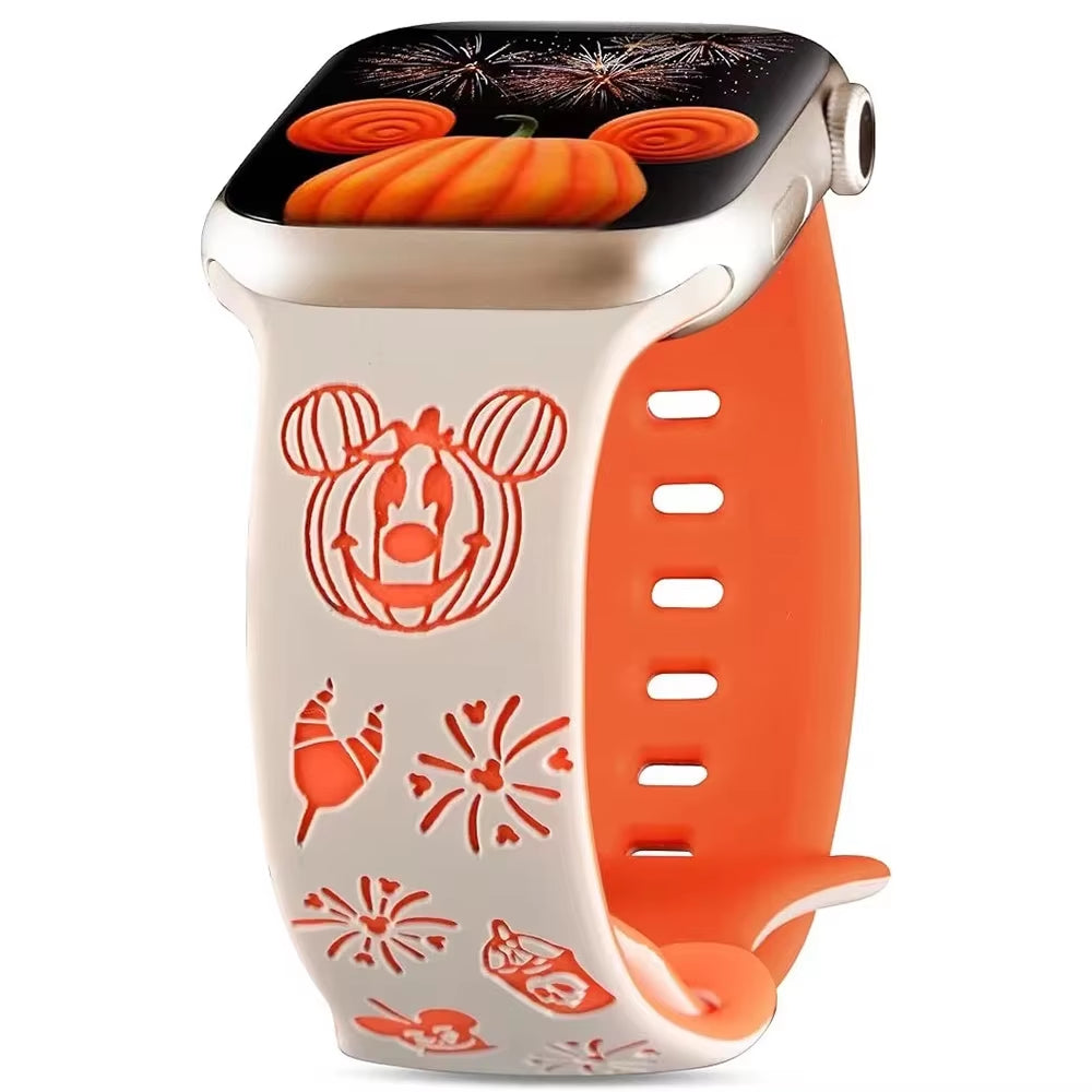 Silicone Halloween Band for Watch Series 10 42/46Mm 9 8 7 6 5 4 Se Ultra2 49Mm Cartoon Strap for Iwatch 41Mm 40 38Mm 44 45