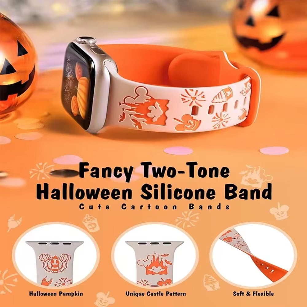 Silicone Halloween Band for Watch Series 10 42/46Mm 9 8 7 6 5 4 Se Ultra2 49Mm Cartoon Strap for Iwatch 41Mm 40 38Mm 44 45