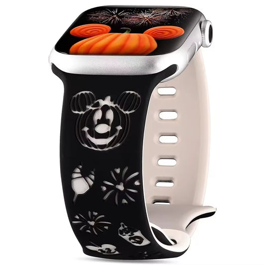Silicone Halloween Band for  Watch Series 10 42/46Mm 9 8 7 6 5 4 Se Ultra2 49Mm Cartoon Strap for Iwatch 41Mm 40 38Mm 44 45