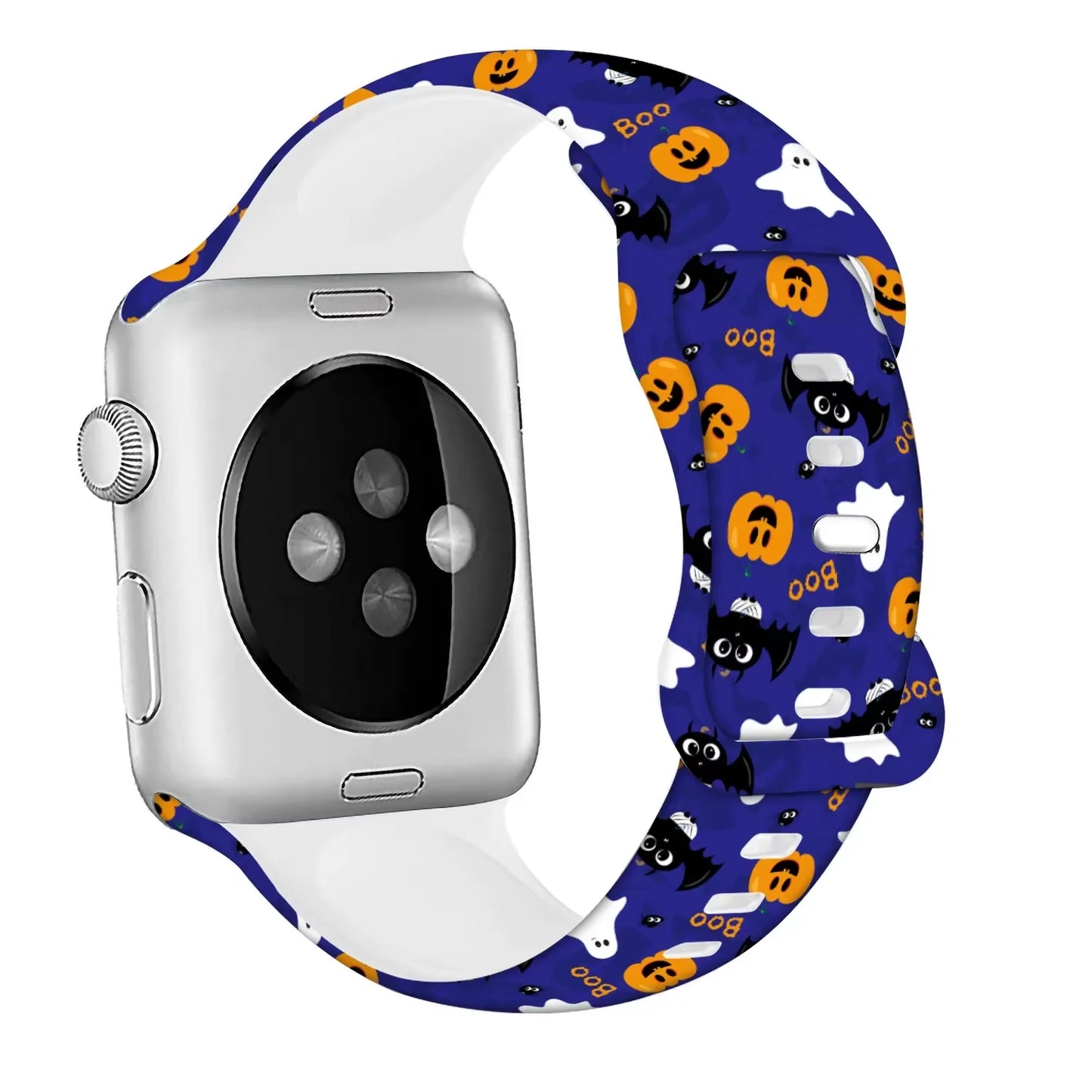 Halloween Silicone Strap for  Watch Ultra 3 49Mm 11 10 42Mm 46Mm 9 8 7 6 5 4 SE Printed Bracelet Iwatch 45Mm 41Mm 44Mm 40Mm