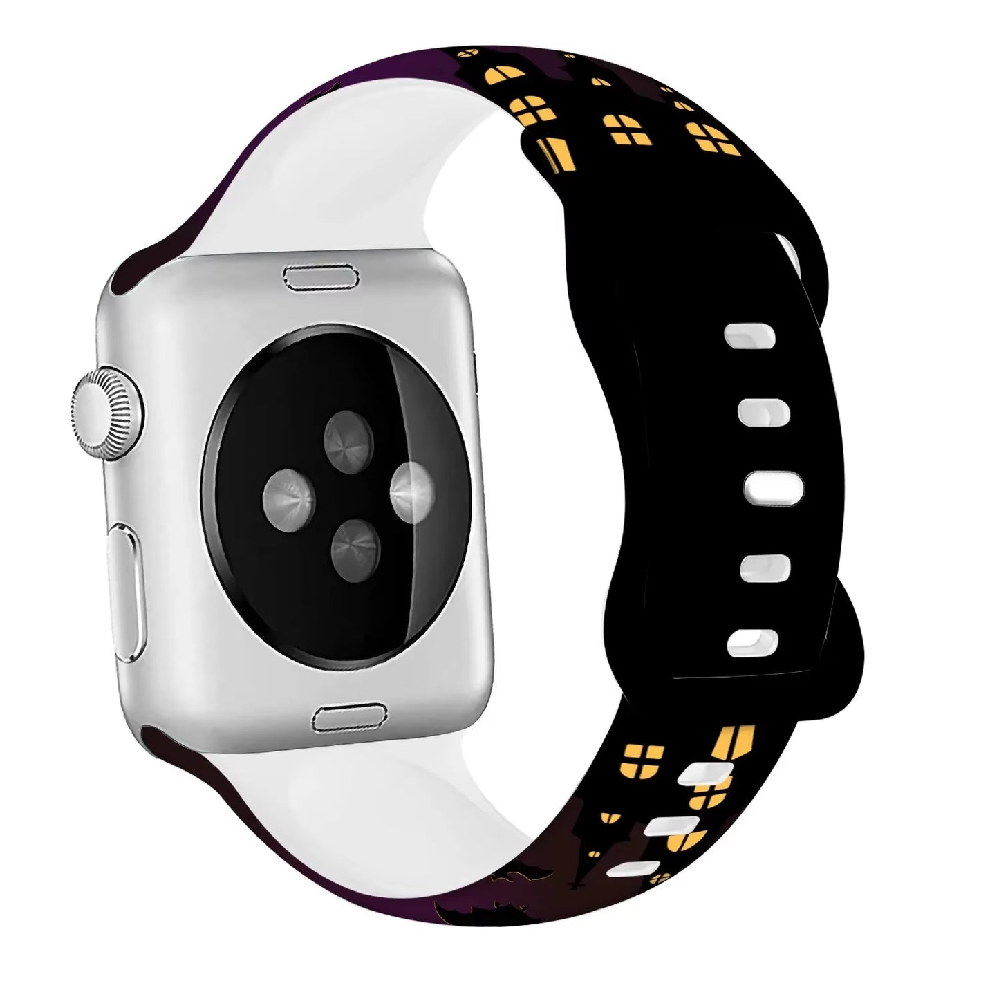 Halloween Silicone Strap for  Watch Ultra 3 49Mm 11 10 42Mm 46Mm 9 8 7 6 5 4 SE Printed Bracelet Iwatch 45Mm 41Mm 44Mm 40Mm