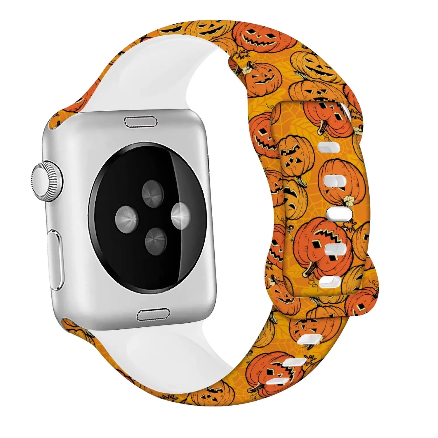 Halloween Silicone Strap for  Watch Ultra 3 49Mm 11 10 42Mm 46Mm 9 8 7 6 5 4 SE Printed Bracelet Iwatch 45Mm 41Mm 44Mm 40Mm