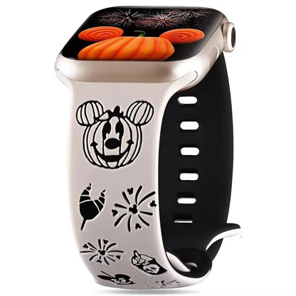 Silicone Halloween Band for  Watch Series 10 42/46Mm 9 8 7 6 5 4 Se Ultra2 49Mm Cartoon Strap for Iwatch 41Mm 40 38Mm 44 45