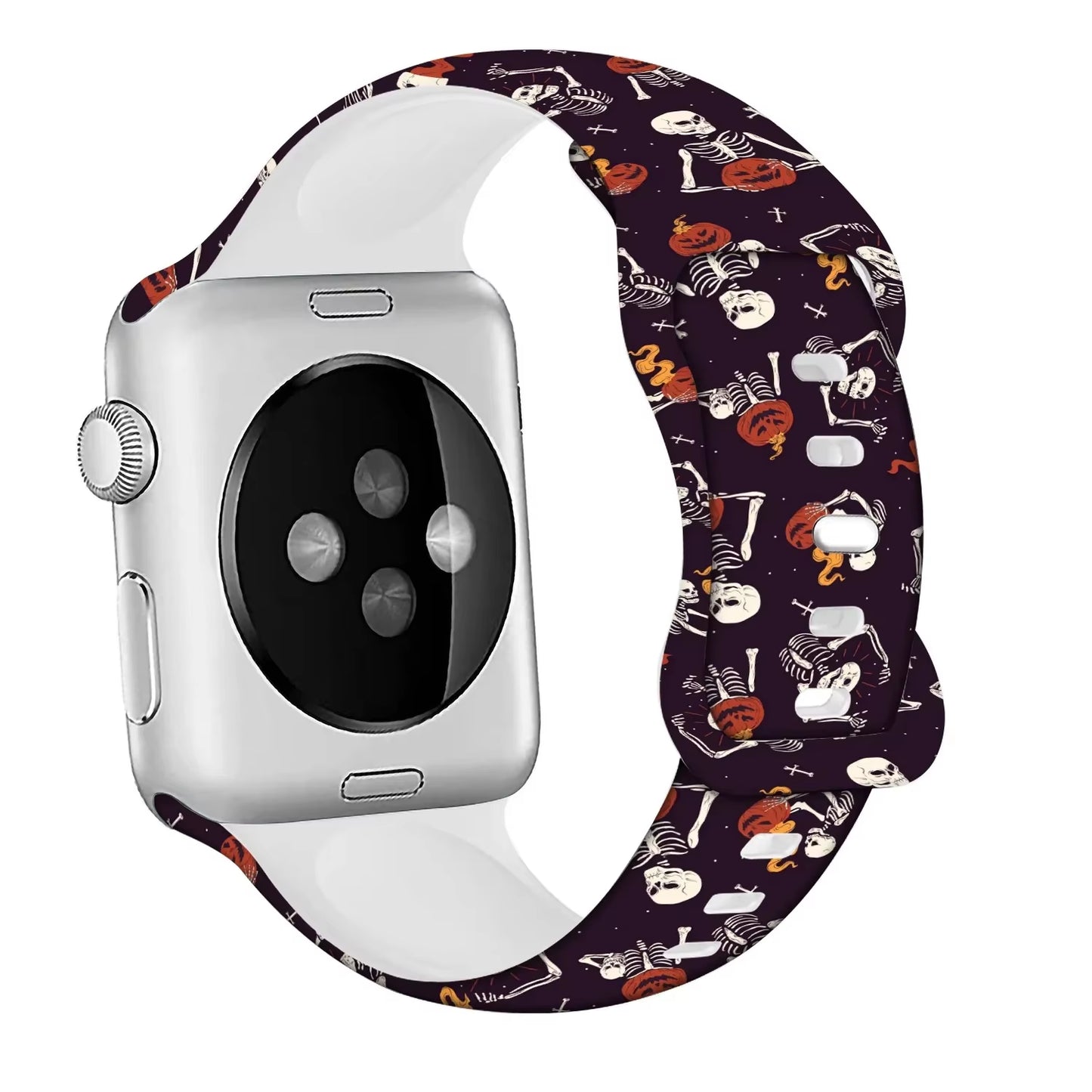 Halloween Silicone Strap for  Watch Ultra 3 49Mm 11 10 42Mm 46Mm 9 8 7 6 5 4 SE Printed Bracelet Iwatch 45Mm 41Mm 44Mm 40Mm